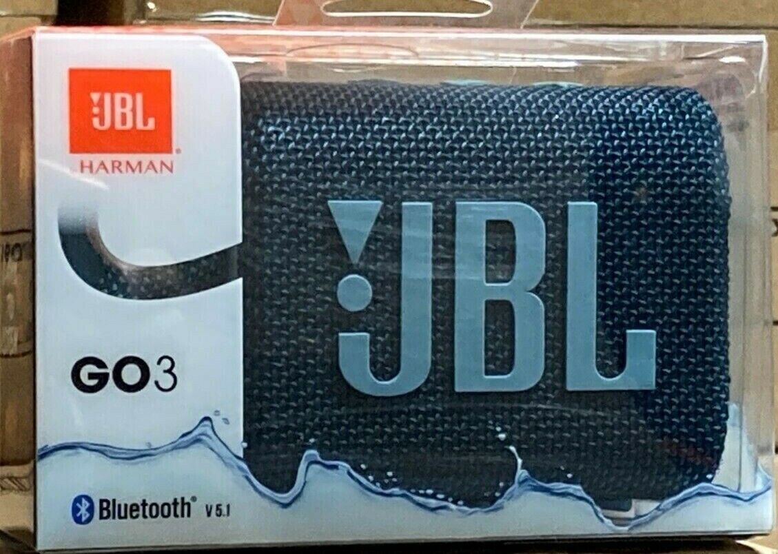 JBL - GO3 Portable Waterproof Wireless Speaker - Blue *GO3BLU
