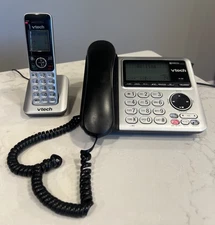 VTech CS6649-2 DECT 6.0 Expandable Corded/Cordless Phone with Answering System