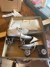 Antique/ Vintage 1914 Chicago Roller Skate Co Ware Bros Skates With Case. RARE