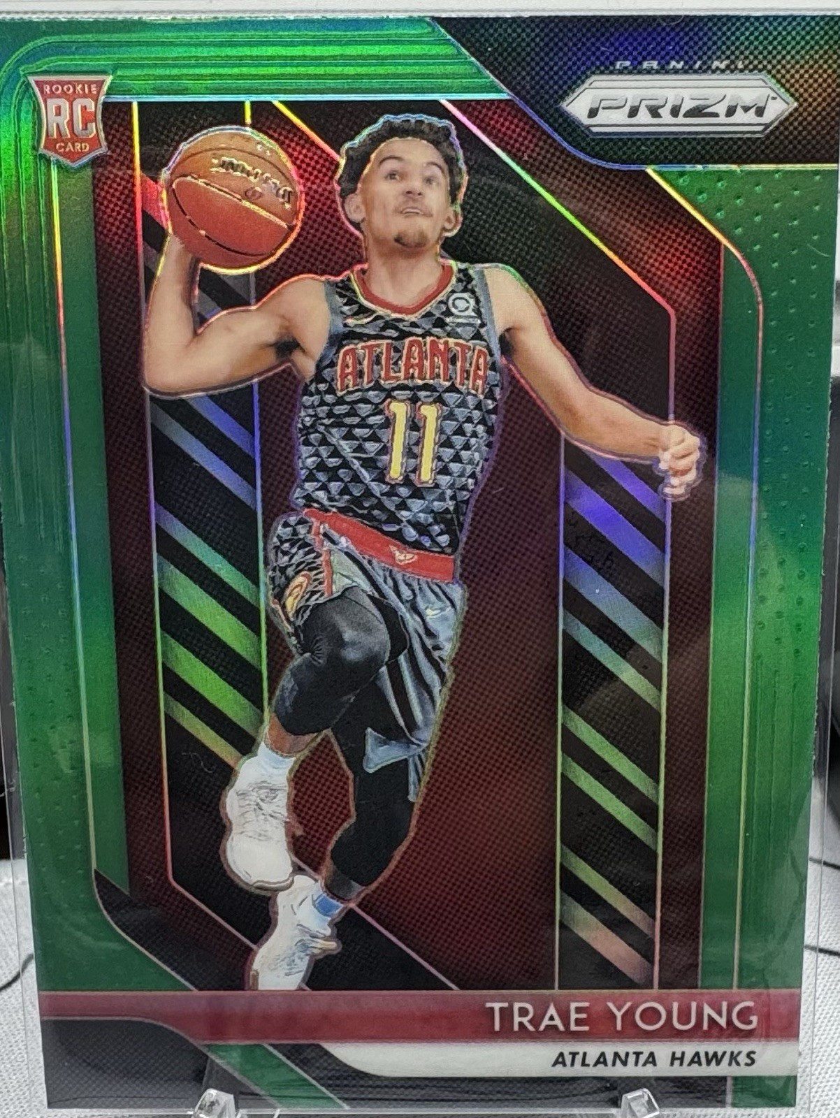 2018-19 Panini Prizm Trae Young #78 Green Prizm Rookie 