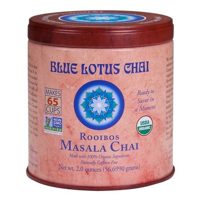 Blue Lotus Chai - Rooibos Flavor Masala - Makes 65 Cups - 2 2 Ounce