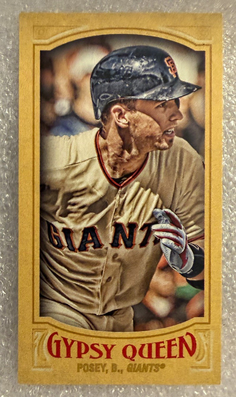 Topps 2016 Gypsy Queen mini Buster Posey San Fran Giants Baseball GOLD 13/50