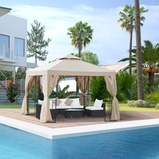 3 x 3M Metal Gazebo Garden Marquee Patio Tent Pavilion Canopy Sun Shade Shelter