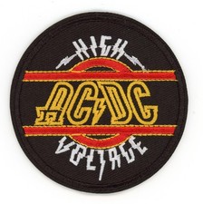 AC/DC ACDC Logo Patch   Classic Rock Band   Embroidered Iron-On / Sew-On Badge