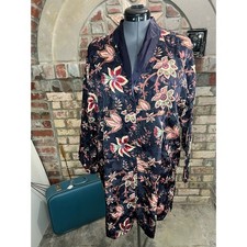 Victoria's secret gold label night shirt robe floral
