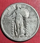 1924D US Standing Liberty SILVER Quarter! "Denver" Mint! Low Mintage! FINE! Coin