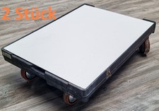2x Rollbrett Transportroller Rollwagen + Platte 80x60cm M&ouml;belhund M&ouml;belroller