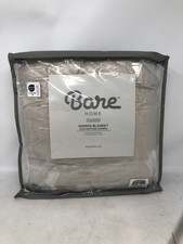 Bare Home Sherpa Blanket Full/Queen Dual-Layer Comfort ,Taupe