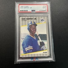 1989 Fleer - Ken Griffey Jr Rookie Card #548 (RC) Reds Mariners. rookie card picture