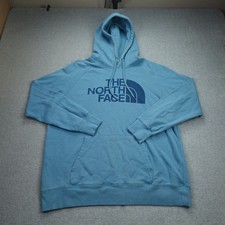 The North Face Hoodie Womens Large Blue Graphic Pullover Sweatshirt