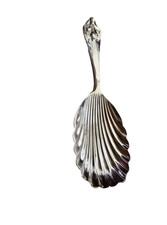 tEA CADDY SHELL SHAPED STERLING SILVER SPOON ENGLISH HALLMARK ANTIQUE neocurio