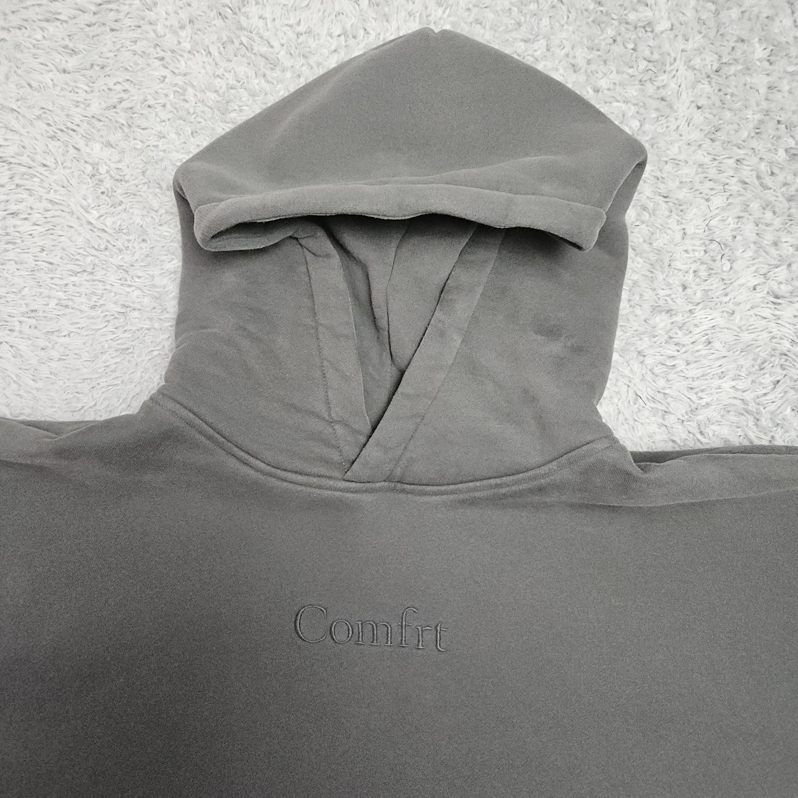 COMFRT Hoodie Sweatshirt Men 3XL Gray Pullover Heavyweight