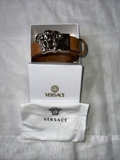 Versace Medusa 4cm Brown Designer Belt Size 47 Inch Great Condition