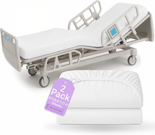 4 Pack Fitted Hospital Bed Sheets with Elastic All around for a Perfect Fit - Co