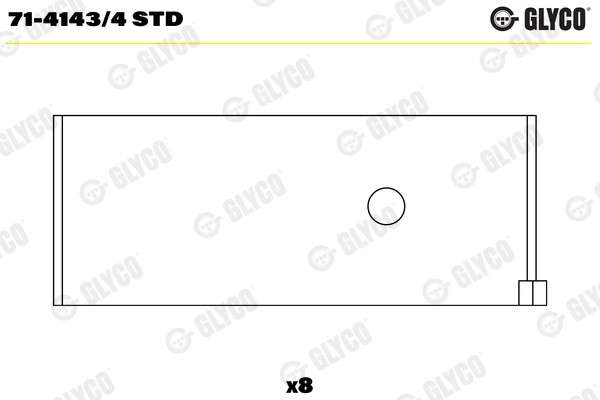 1X Glyco 71-4143/4 STD Pleuellager FüR Zhongxing (Zx Auto)-image