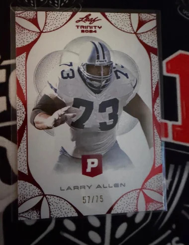 2024 Leaf Trinity Pristine Football #67 Larry Allen RED FOIL  #57/75