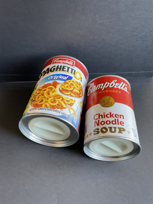 Spaghettios And Campbells Soup Stash Can Set Of Two