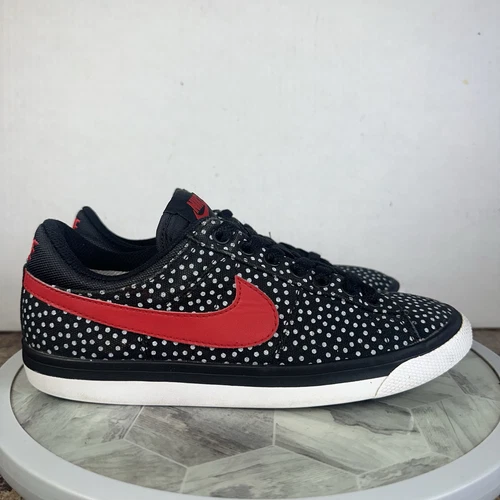 Chaussures NIKE MATCH SUPREME PRINT rouge noir à pois taille 6 SWOOSH rares
