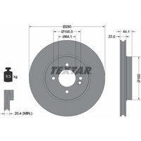 2X Textar 92157905 Bremsscheibe FüR Mini Clubman Clubvan R56 R57 R58 R59 R55