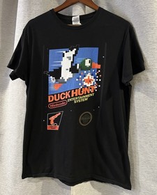 Nintendo NES Duck Hunt Retro Art Video Game T Shirt Adult Large Black