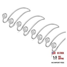 4 Pack Bling Car Hooks - Universal Headrest Hooks - Stainless - Silvery