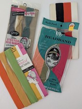 Vintage 1960s 70s NOS Stretch Headband Lot Goody Kiki Mod Hippie Stretchy