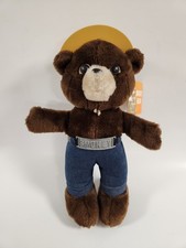 Vintage 1980 R. Dakin  Co. Smokey the Bear Plush Doll w/hard hat 14  Tall