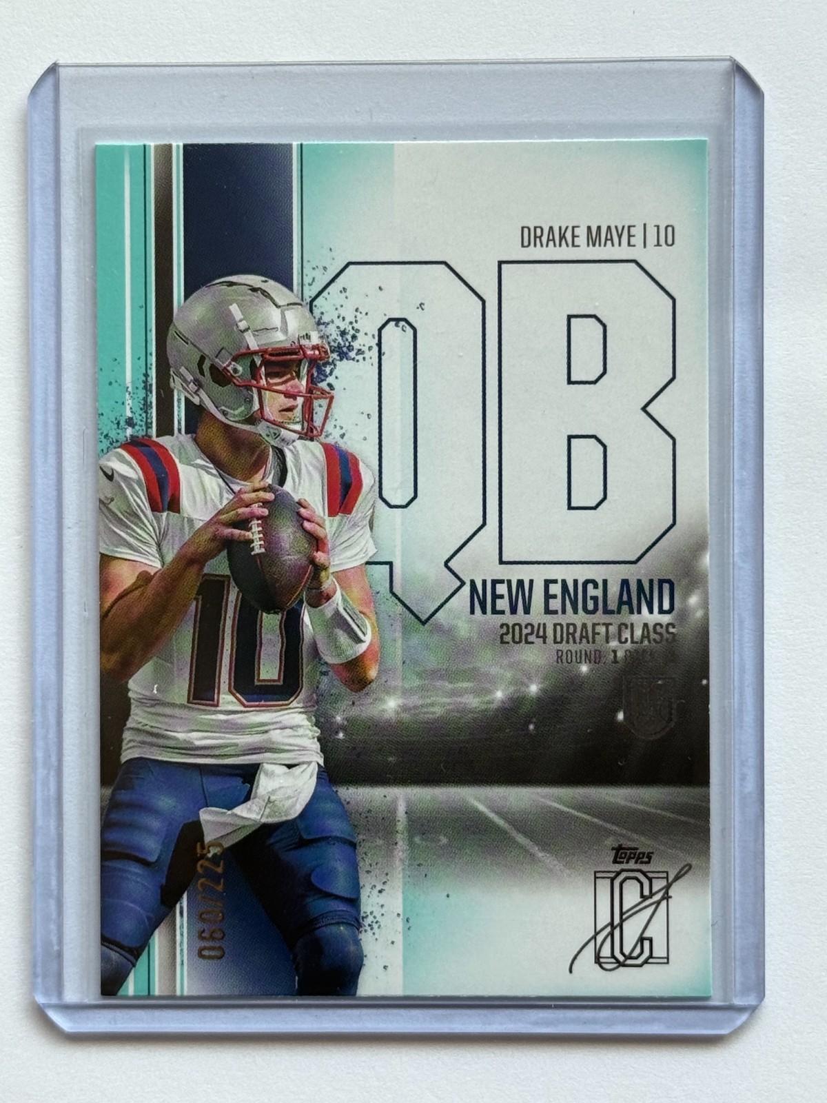 2024 Topps Signature Class Drake Maye #152 RC /225 Teal New England Patriots