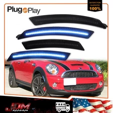 4X Ice Blue LED Side Marker Lights For 07-13 Mini Cooper R55 R56 R57 R58 R59 R61