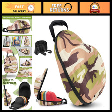 Travel Hard Case for Baseball Caps - 6 Hat Storage Carrier Bag with Adjustable S