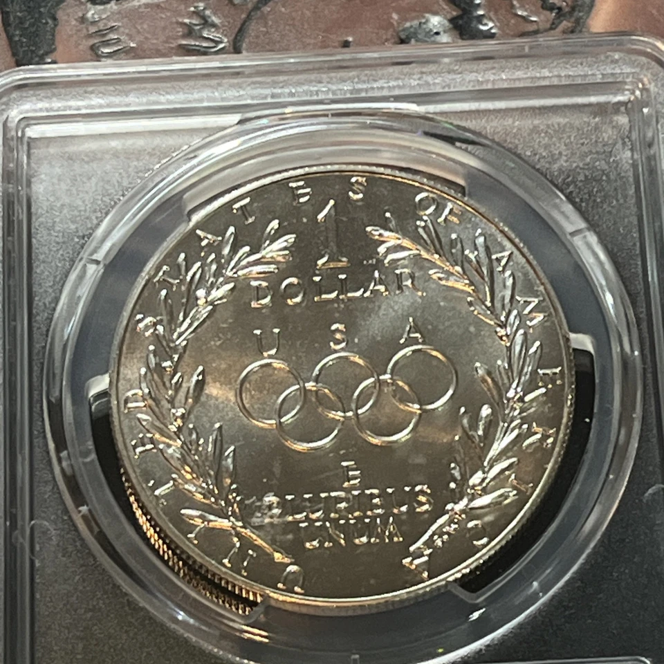 1988 D Olympics Commemorative Silver Dollar PCGS MS69 - Image 4 of 4