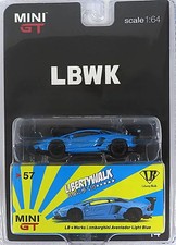 1/64 Lb Works Lamborghini Aventador (Light Blue) "Mini Gt Series No.57"