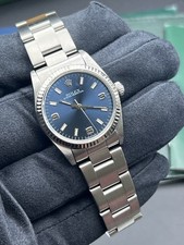 Rolex Oyster Perpetual 31mm Mid Size 77014 Fluted-blue-2001- Box (1471)