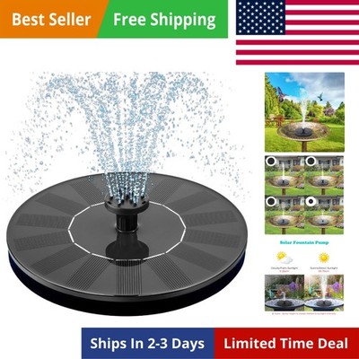 1W Solar Bird Bath Fountain Pump, Solar Fountain, Free Standing Floating Sola...