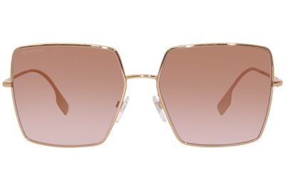 NEW Burberry BE3133 DAPHNE 133713 Gold Pink Gradient Square Women Sungla… Burberry Daphne BE3133 Sunglasses Rose Gold Gradient Pink 58  main image 4