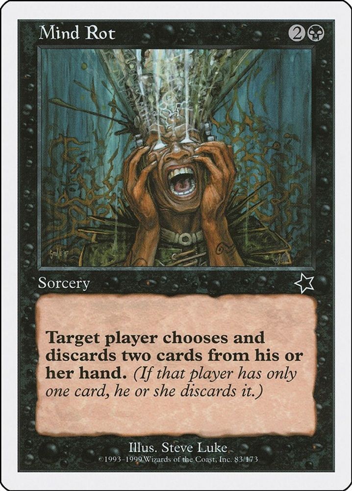 1999 Magic: The Gathering: Starter 1999 - Mind Rot (#83, C, Moderately Played)