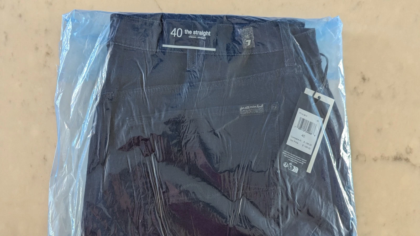 NEW 7 For All Mankind Men’s Jeans – “The Straight” – Dark Wash – NWT