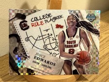 2024-25 Bowman Chrome College Rule PlayBook Joyce Edwards #CRP-22 X-Fractor (RC)