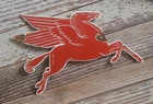 Vintage Mobil Pegasus Diecut Porcelain Metal Gas Oil Sign