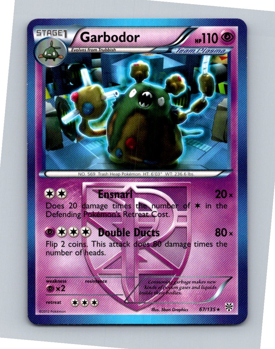 Garbodor (Team Plasma) (67) Rare Plasma Storm 67/135 LP