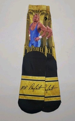 Rock Em Elite Mr. Perfect Curt Hennig Licensed WWE Crew Socks 
