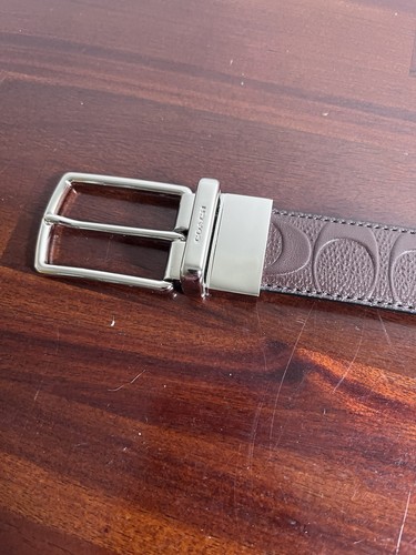 COACH MODERN HARNESS Size 32 REVERSIBLE SIGNATURE LEATHER BELT F55158, MAHOGANY - Picture 3 of 10