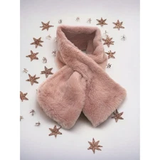Faux Fur Soft Comfy Pink Scarf Pull Through Scarf Neck Warm Winter Accessory