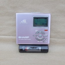 Sharp Portable MiniDisc Recorder MD-DR7-P Pink Player Auvi Tested  Working