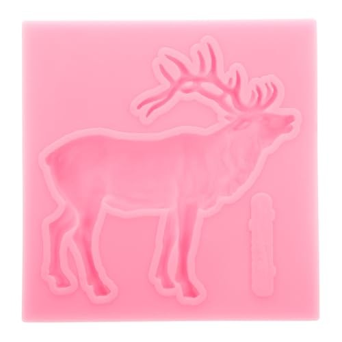 Christmas Deer Silicone Mold 3D Stag Head Fondant Molds Elk Mold For Christmas 