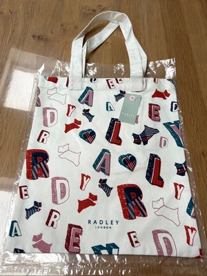 Radley Spell Check Medium Canvas Tote Shopper Bag - Brand New with Tag