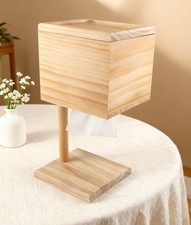 DPB Wooden Tissue Box Cover with Storage, for Bedroom Office Kitchen Counter-USA