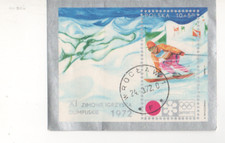 POLAND-1972-WINTER-OLYMPIC-GAMES-SAPPORO-SHEET-B124-USED