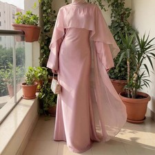 Elegant Abaya Women Muslim Long Maxi Dress Turkey Kaftan Islamic Robes Ramadan