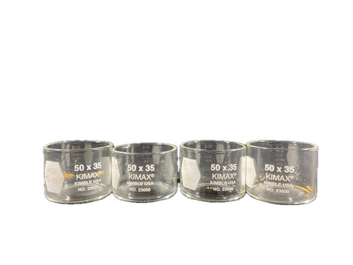 KIMBLE KIMAX Glass Crystallizing Storage Dish 4PK 50 x 35 50mL No. 23000-5035
